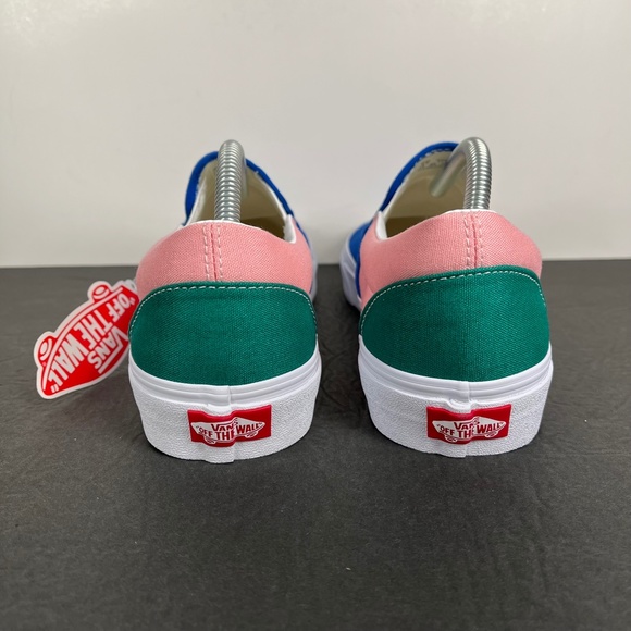 NEW Vans Classic Slip On Retro Court Multi Color Skate Sneakers - Picture 5 of 8